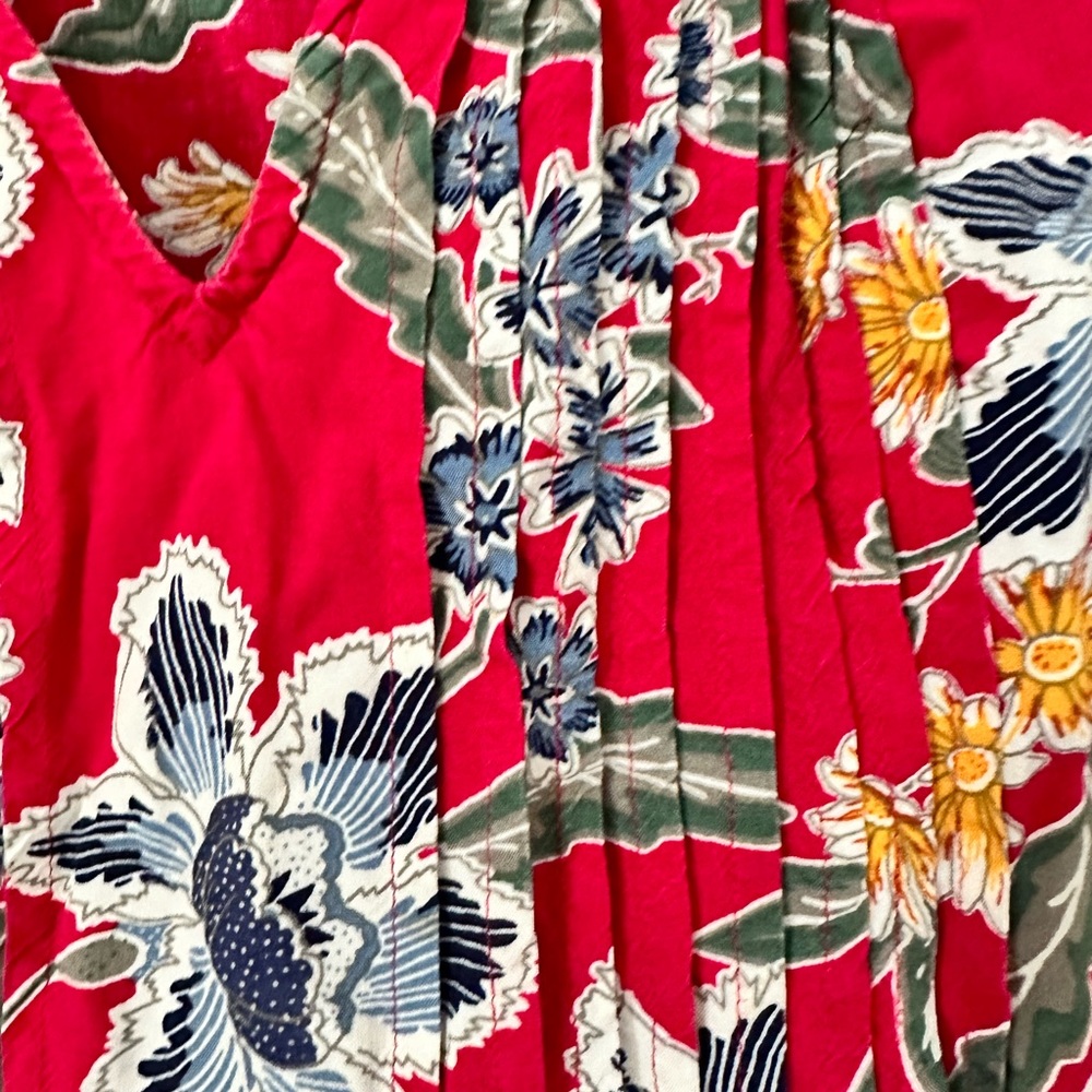 Red Floral Old Navy Dress - Picture 4 of 7